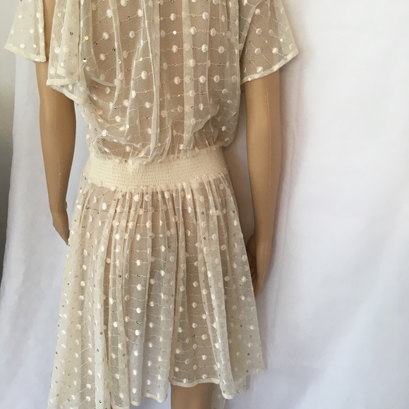 Anthropologie Leifnotes Sheer Sparkle Dress 2 - Picture 4 of 8